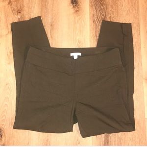 Olive cropped pants